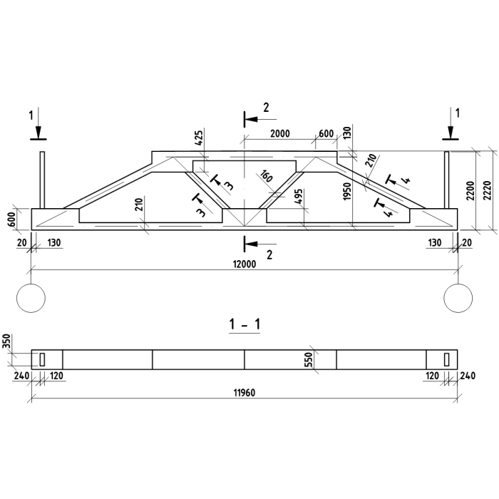 Ферма железобетонная ФСУ 6-18-4